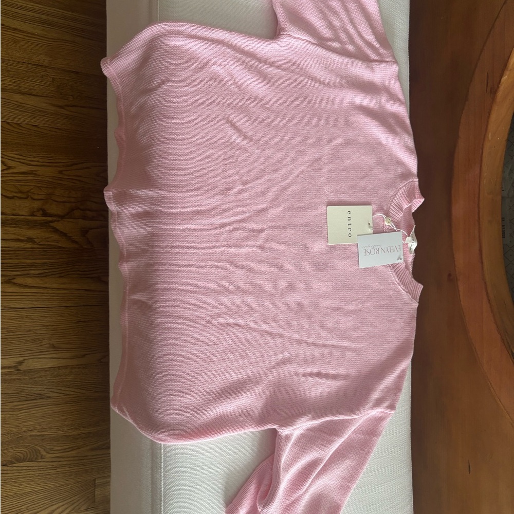 BNWT: Evelyn Rose Boutique- brand: Entro pastel pink crewneck sweater